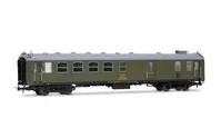 RENFE, set de 2 coches serie 5000, compuesto por 1 x furgón BBD4 + 1 x coche cafetería AAR, con fuelles, decoración verde oliva, ép. IV