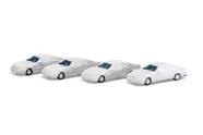 Load: 4 luxury class cars with white transport cover