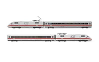 DB AG, 4-unit set, highspeed EMU ICE 1 class 401, white/red livery, including motorized head, dummy head and 2 intermediate coaches, with additional pantographs for the traffic to Switzerland, Tz. 181 "Interlaken", period V-VI