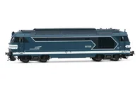 SNCF, BB 567556 diesel locomotive, flat lateral sides, blue livery with casquette logo, ep. V