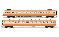 SNCF, autorail diesel RGP II, unité motrice + remorque en version modernisée, livrée orange/argent, ép. IV, avec décodeur sonore