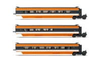 【鉄道模型】Jouef SNCF BB17029 & 2階建て客車5両セット HJ3011 SNCF, 3-unit additional set of TGV Sud-Est coaches, orange