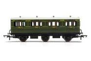 SR, 6 Wheel Coach, 1st Class, Fitted Lights, 7514 - Era 3