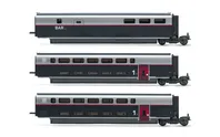 SNCF, coffret supplémentaire de 3 voitures, TGV Duplex Carmillon, composé de 2 voitures de ex 1ére classe et 1 voiture bar, ép. VI