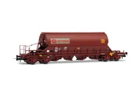 F-ERSA, 2-unit set of 4-axle hopper wagons Taoos, brown livery, "Ermewa/Chemoil", ep. VI