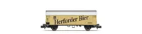 DB, 2-achsiger Bierkühlwagen in beiger Lackierung, "Herforder Bier", Ep. III