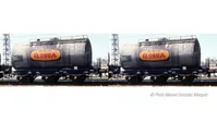 RENFE, 2-unit pack of 3-axle tank wagons, Elosua livery, ep. IV