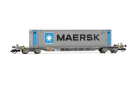ERMEWA, 4-axle container wagon Sffgmss "IFA", grey livery, loaded with 45' container "Maersk", ep. VI