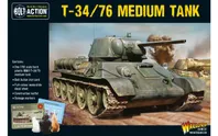 T34/76 Medium Tank 1:56 WWII Military Wargaming Figures Plastic Model Kit