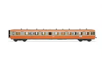 SNCF, diesel railcar RGP I with trailer in grey béton/orange livery "Alpazur", ep. IV