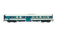 FS, set di 2 unità ALn 668 serie 1200 (doppia porta centrale, marmitte sul tetto), livrea d'origine con finestrini frontali piani