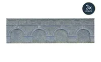 Low Level Arched Retaining Walls x2 (Engineers Blue Brick)