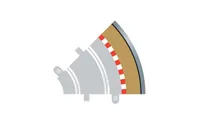 Radius 1 Curve Outer Borders 45° x 4