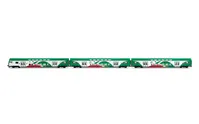 Trenitalia Tper, 3-tlg. Set Vivalto-Doppelstockwagen (einer mit Führerstand) in FER-Farbgebung mit gesicktem Dach