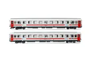 FS, 2-unit pack passenger coaches type UIC-Z renovated (progetto 901/300) in "Intercity Sun"-livery, contains two 2nd class coaches, period VI