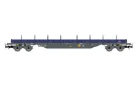 CH-FRA, wagon plateforme à 4 essieux Res, « FERROVIAIRE RHONE-ALPES », livrée bleu-gris