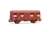 SNCF, coffret de 2 wagons à 2 essieux type Gs, livrée marron, un d'eux avec feux de fin de convoi