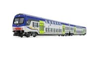 FS Trenitalia, 3-unit pack Vivalto coaches (1 with driver's cab + 2 intermediates) DPR livery, old Vivalto logo