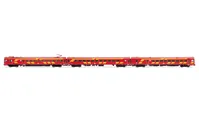 RENFE, 3-unit EMU class 444, unit 444-004 in original red/yellow livery, ep. IV, with DCC decoder