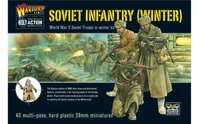 Soviet Infantry Winter Troops 1:56 WWII Military Wargaming Figures Plastic Model Kit