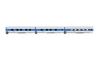 DB AG, 3-unit additional set, "InterCityNight" in blue/white livery, contains two sleeping cars and one passenger coach, period V