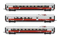FS, 3-unit pack intermediate coaches for HN2473, "AV Frecciargento"-livery, period VI
