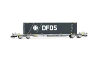 TOUAX, 4-axle container wagon Sffgmss with 45' container “DFDS”, period VI
