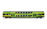 FS Trenitalia, 2-unit pack of Vivalto intermediate double-decker coaches, new "Regionale" livery, green/yellow