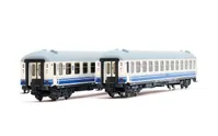 RENFE, set de 2 coches «Estrella Rías Bajas», Bc10x-12600 literas, decoración «Largo Recorrido»