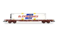TOUAX, 4-axle container wagon S70, loaded with swap body "B. Dorchies", ep. VI