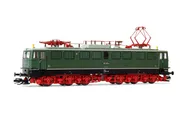 DR, electric locomotive class 251 in green/black livery with red bogies, 251 015-4, period IV