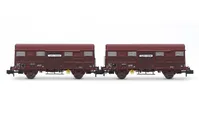 SNCF, set di 2 carri chiusi a 2 assi G4 Permaplex, livrea marrone, "Aquitaine Express", ep. IV
