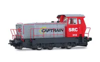 SRC, diesel shunting locomotive 312, «Captrain» red-grey livery, ep. VI