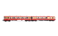 SNCF, autorail diesel bicaisse X 4300, livrée rouge/crème, avec grand logo SNCF