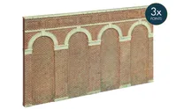 High Level Arched Retaining Walls x 2 (Red Brick)