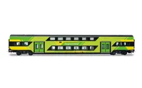 FS Trenitalia, 3-tlg. Set Vivalto-Doppelstockwagen (einer mit Führerstand) neue „Regionale”-Farbgebung