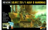 Sd.Kfz 251/1 Ausf D Hanomag German Half-Track 1:56 WWII Military Wargaming Plastic Model Kit