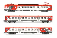 RENFE, set de 3 unidades, automotor eléctrico serie 440, decoración “Cercanías”, ép. V-VI
