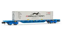 RENFE, 4-axle 60 container wagon MMC, loaded with 45 container ”MARCOTRAN”, period VI