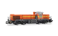 Millet Rail, diesel-electric locomotive Vossloh DE 18, orange/grey livery, ep. VI