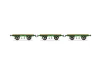Flat Bed Wagon Pack containing 3 x Flat Bed wagons (Stephenson's Rocket)