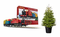 Santa's Express Train Set with Christmas tree