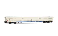 RENFE, 4-axle car transporter type DDMA, in white livery, with protective panels, ep. V