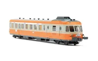 SNCF, diesel railcar RGP I with trailer in grey béton/orange livery "Alpazur", ep. IV