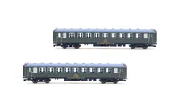 RENFE, set di 2 carrozze serie 5000: 2 x BB4 seconda classe, con soffietti d'origine, livrea verde