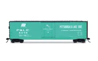 P&LE, plug door boxcar, light blue livery without roof walkway, #6458