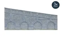 Mid Stepped Arched Retaining Walls x2 (Engineers Blue Brick)