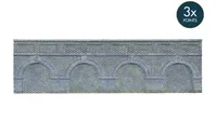 Low Level Arched Retaining Walls x2 (Engineers Blue Brick)