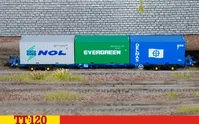 Touax KFA Container Wagon with 3x20 Containers