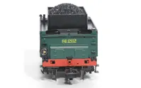SNCB/NMBS, steam locomotive class 81, 3-dome symetrical boiler, dark green livery, period III